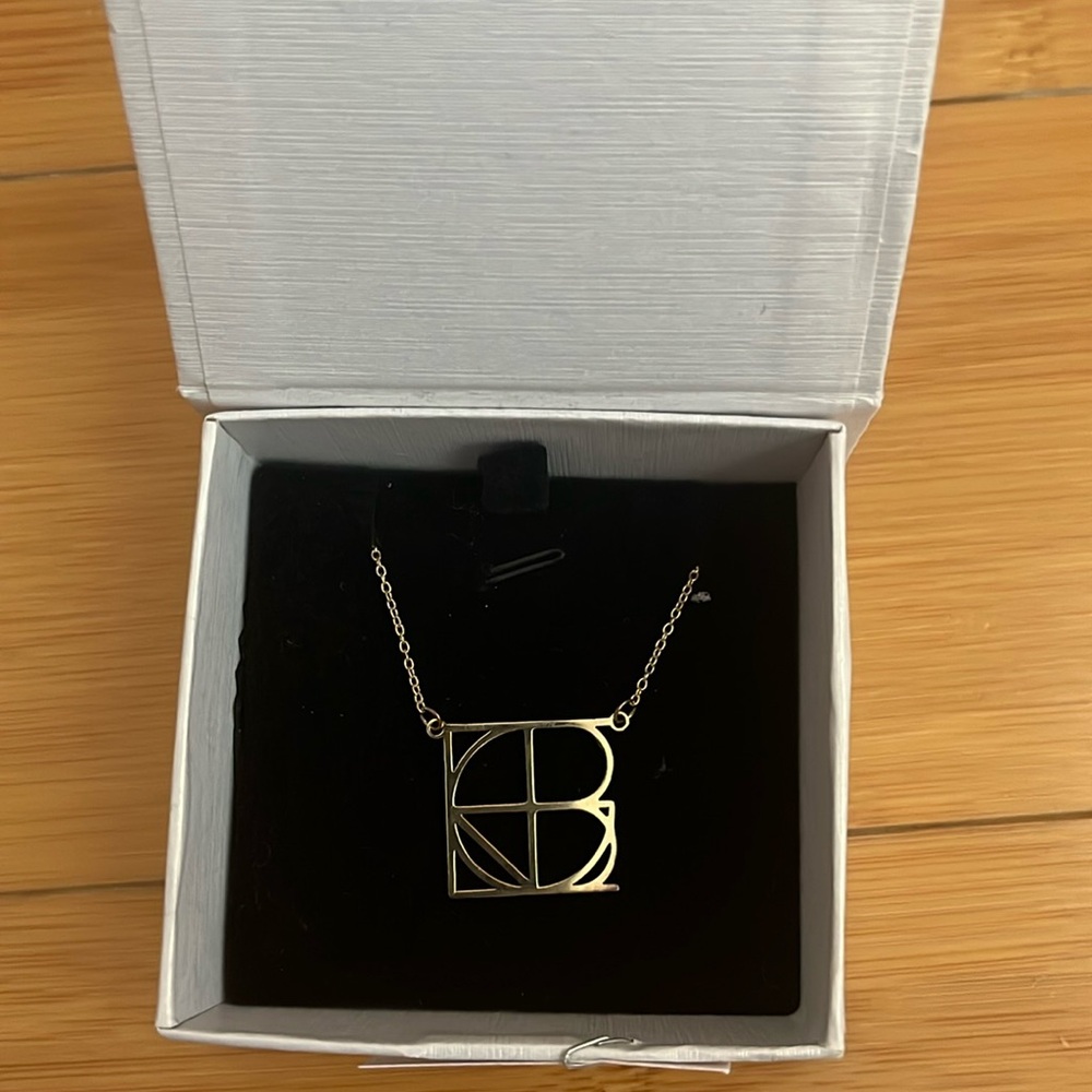 Mint and Lily Gold S925 sterling silver initial necklace